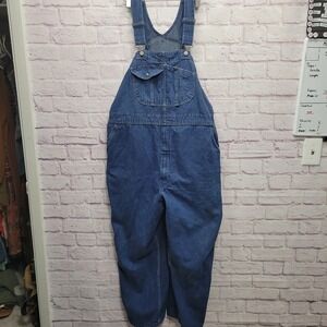 Key‎ Imperial Dark Wash Denim Carpenter Overalls Mens 44x28 Farm Workwear Bibs